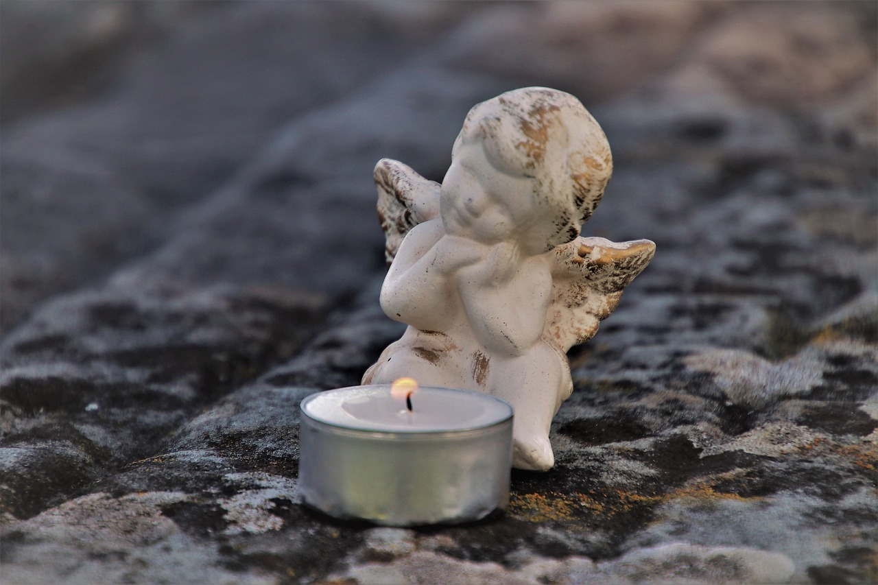 angel and candle